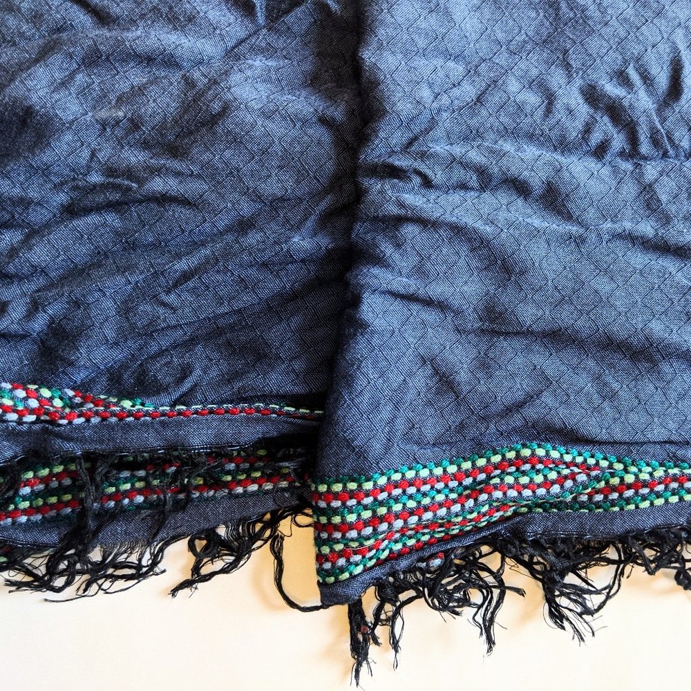 Blue multicolor scarf